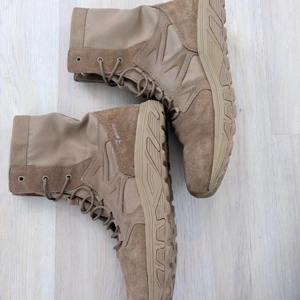 Bates Rush Mid Tactical Boots Coyote Brown Suede E01088 Mens 14 Medium